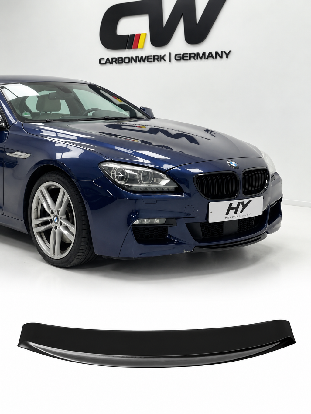 BMW 6 Serisi F06 F12 F13 M Sport 2013-2018 Ön Tampon Eki (Lip) Parlak Siyah