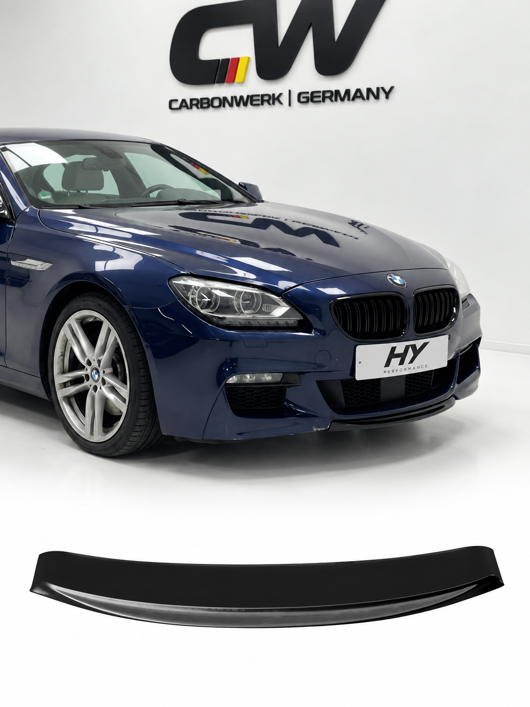 BMW 6 Serisi F06 F12 F13 M Sport 2013-2018 Ön Tampon Eki (Lip) Parlak Siyah