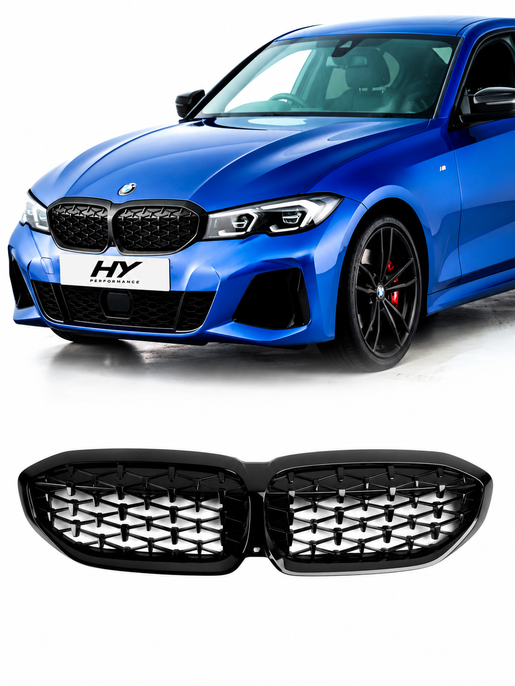 BMW 3 Serisi G20 2018-2022 M340i Diamond Parlak Siyah Ön Panjur