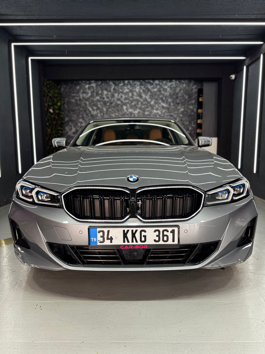 BMW 3 SERİSİ G20 LCI 2022+ ÇİFT ÇITA LEDLİ PANJUR PIANO BLACK