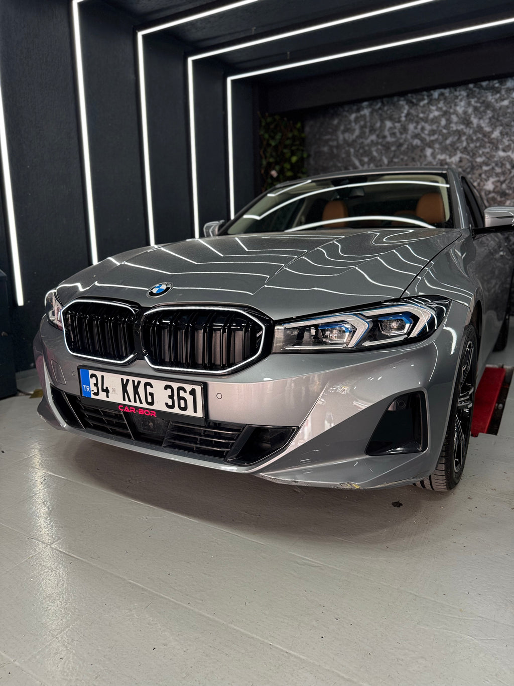 BMW 3 SERİSİ G20 LCI 2022+ ÇİFT ÇITA LEDLİ PANJUR PIANO BLACK