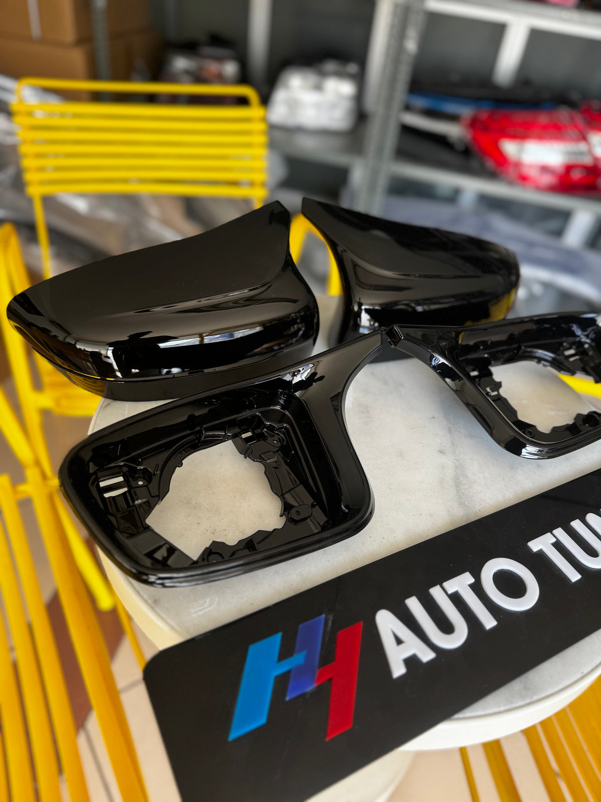 BMW 3 Serisi G20 G22 G23 G26 G30 i4 Uyumlu Parlak Siyah Ayna Kapağı Seti 4 Parça