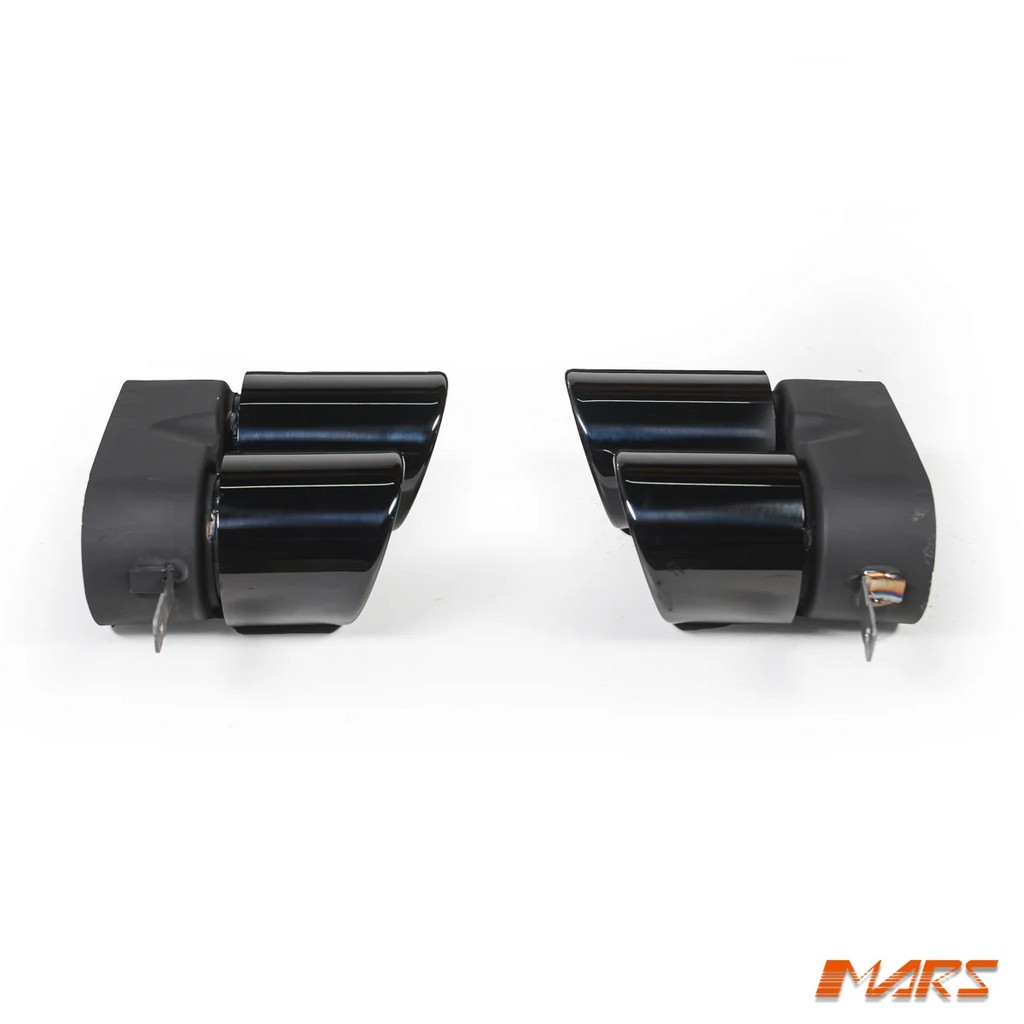 BMW G20 G22 G23 G26 Uyumlu Piano Black Çift Çıkış Egzoz Ucu Seti