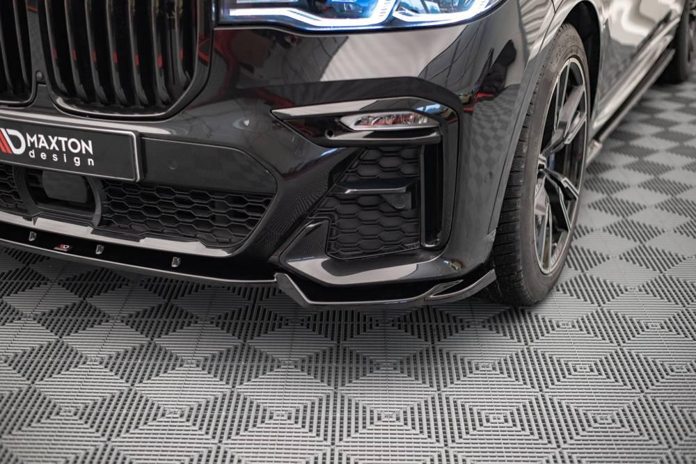 BMW X7 G07 2018-2022 Ön Tampon Eki (Lip) Parlak Siyah