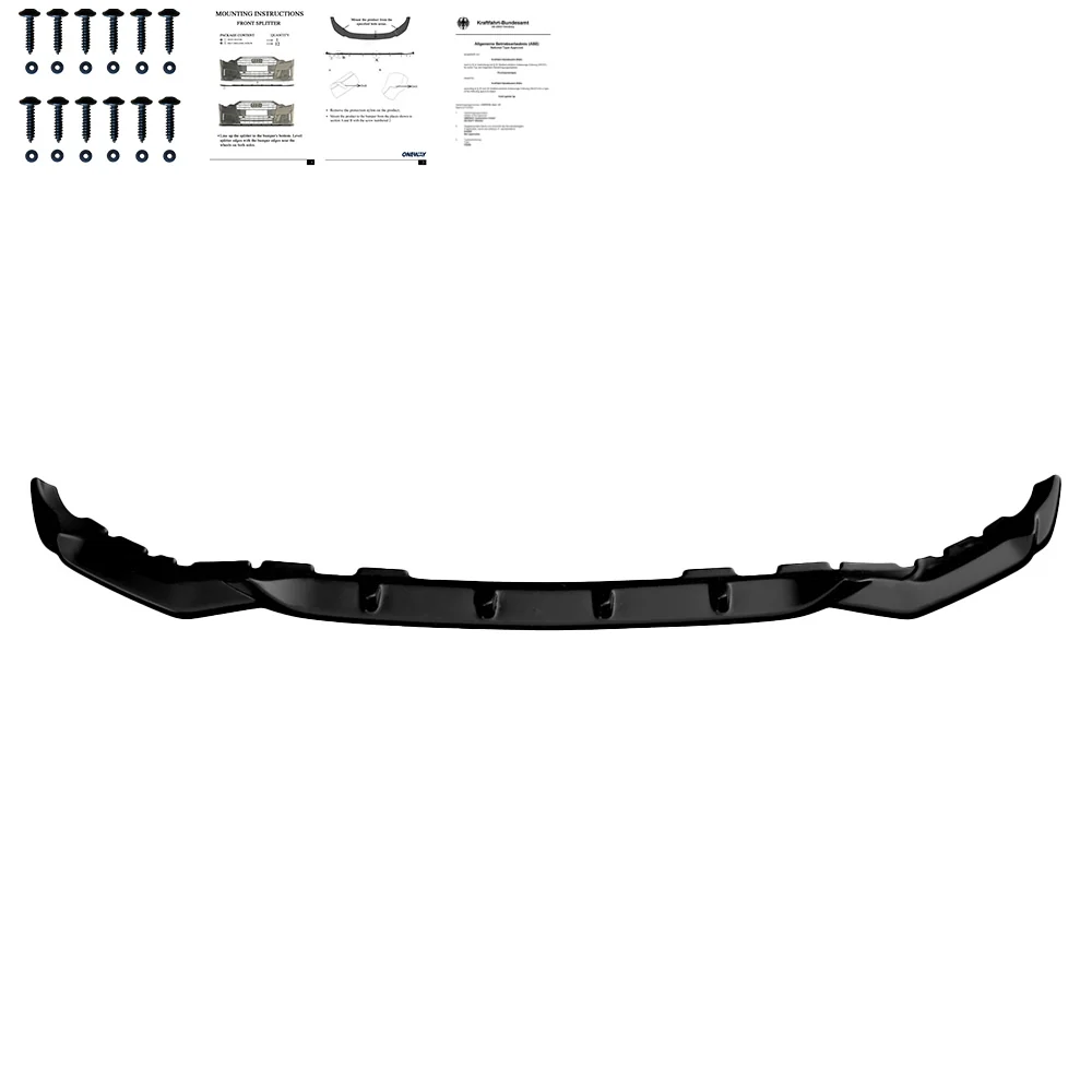 BMW X7 G07 2018-2022 Ön Tampon Eki (Lip) Parlak Siyah