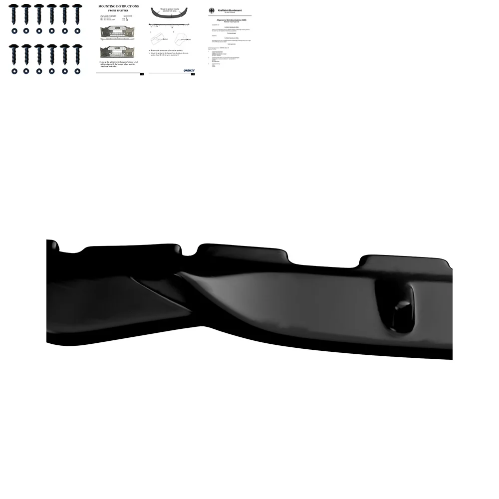 BMW X7 G07 2018-2022 Ön Tampon Eki (Lip) Parlak Siyah