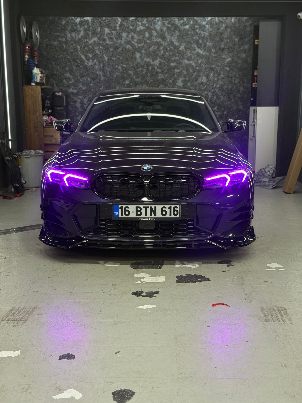BMW 3 Serisi G20 LCI 2022+ Parlak Siyah Ön Tampon Bıçakları