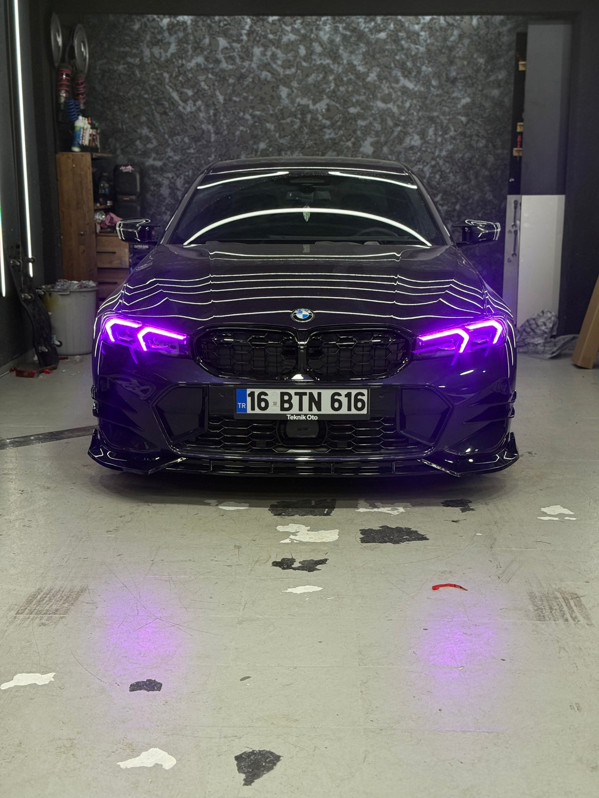BMW 3 Serisi G20 LCI 2022+ Parlak Siyah Ön Tampon Bıçakları