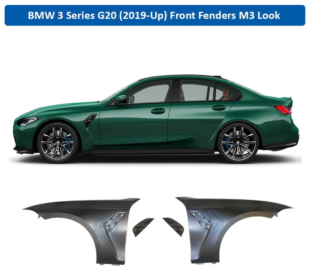 BMW 3 Serisi G20 2018-2026 M Tasarım Ön Çamurluk Seti