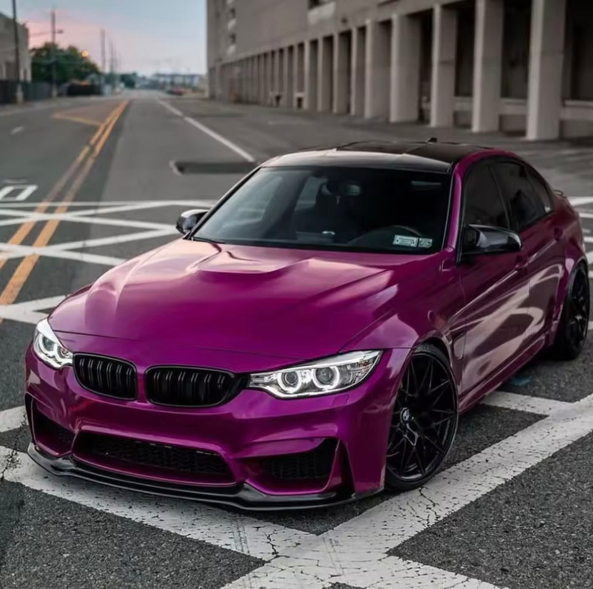 BMW M3 F80 ve M4 F82 F83 uyumlu parlak siyah ön tampon eki