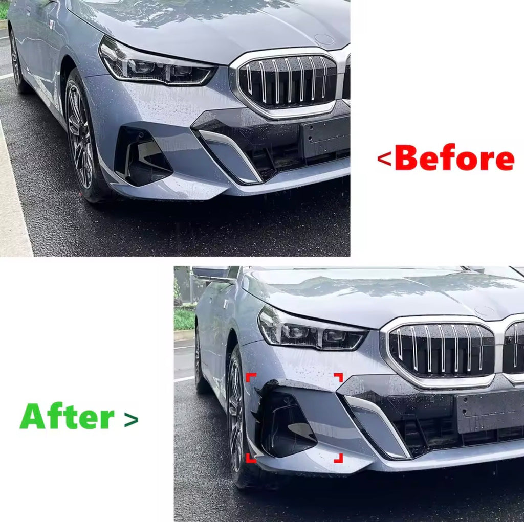 BMW G60 ve i5 2024+ parlak siyah ön tampon bıçakları - ürün görseli 2