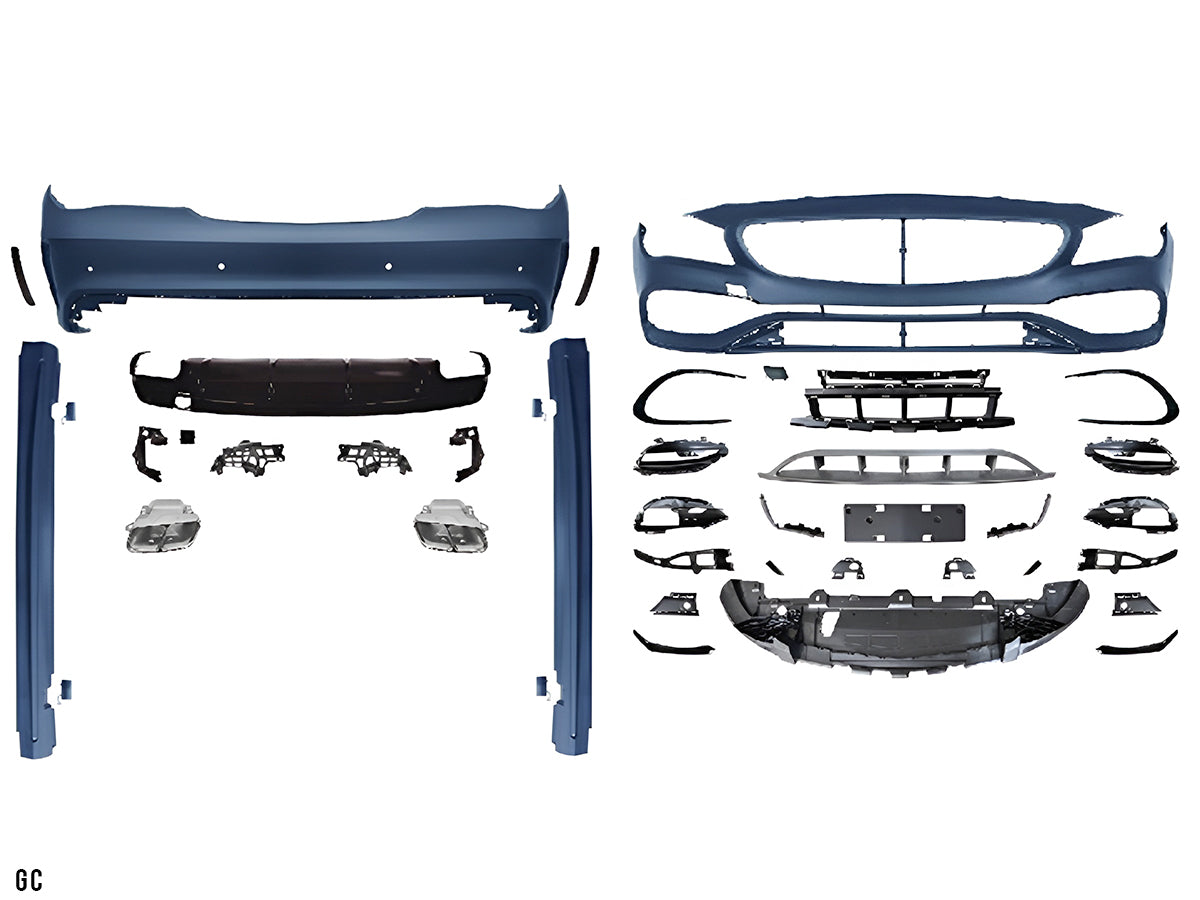 Body Kit C117 Arka PDC, <OO-OO> Egzoz Uçlu, Marşpiyelli -/////AMG CLA45- 2013-18