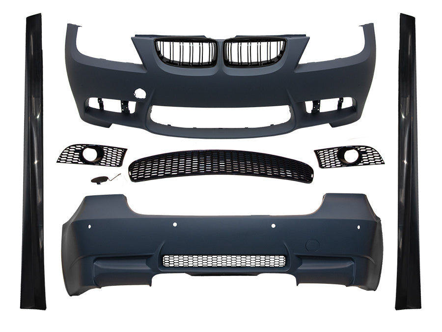 Body Kit E90-LCI Arka PDC, SS Delikli, <OO-OO> Egzoz Çıkışlı, Marşpiyelli, Panjurlu -///M3-STYLE- 2008-11
