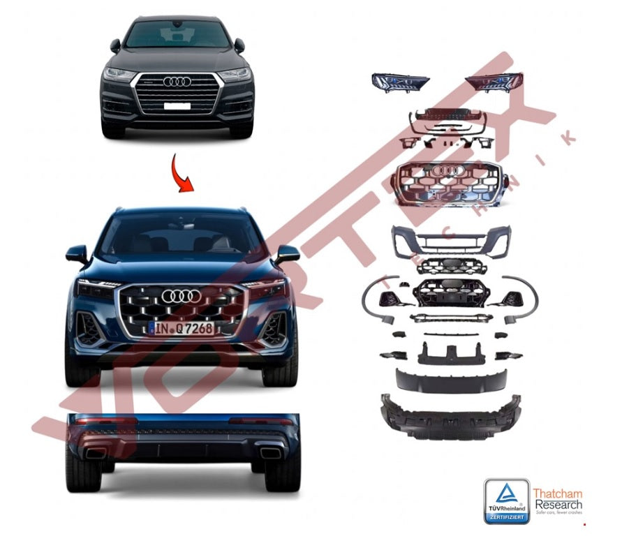 Audi Q7 2016+ 2024+ S-Line farlı dönüşüm seti
