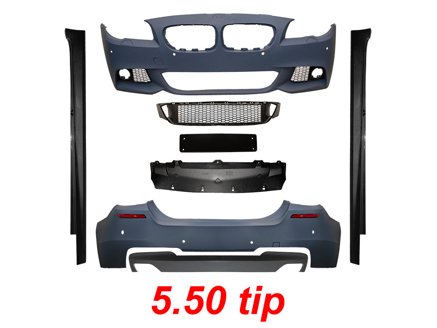 Body Kit F10 Far Yıkamalı, Ön/Arka PDC, <OO-OO> Egzoz Çıkışlı, Marşpiyelli -M-Tech- 550i 2010-13