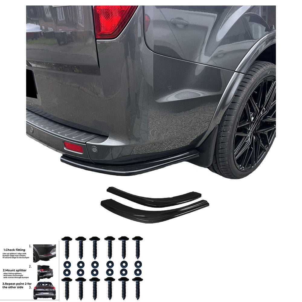 Rear Side Splitters Uyumlu FORD Transit Custom MK1 2012-2022