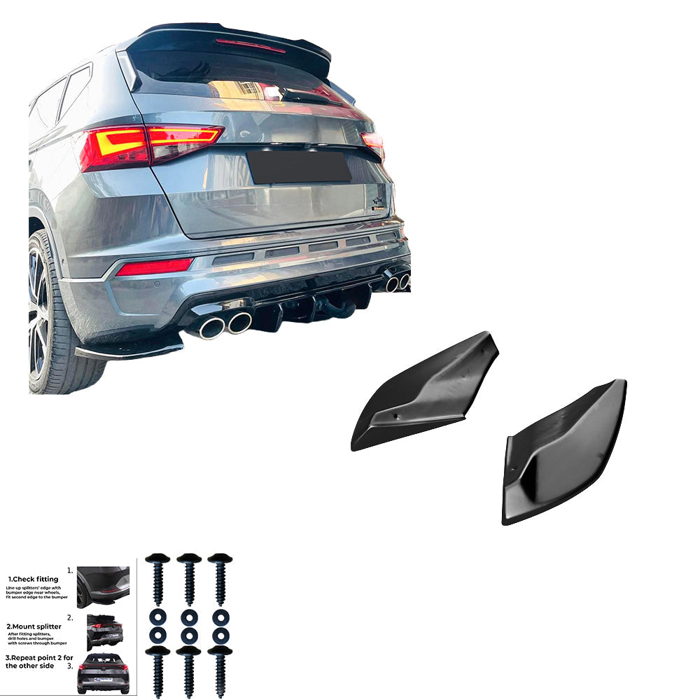 Rear Side Splitters Uyumlu CUPRA Ateca MK1 2018+