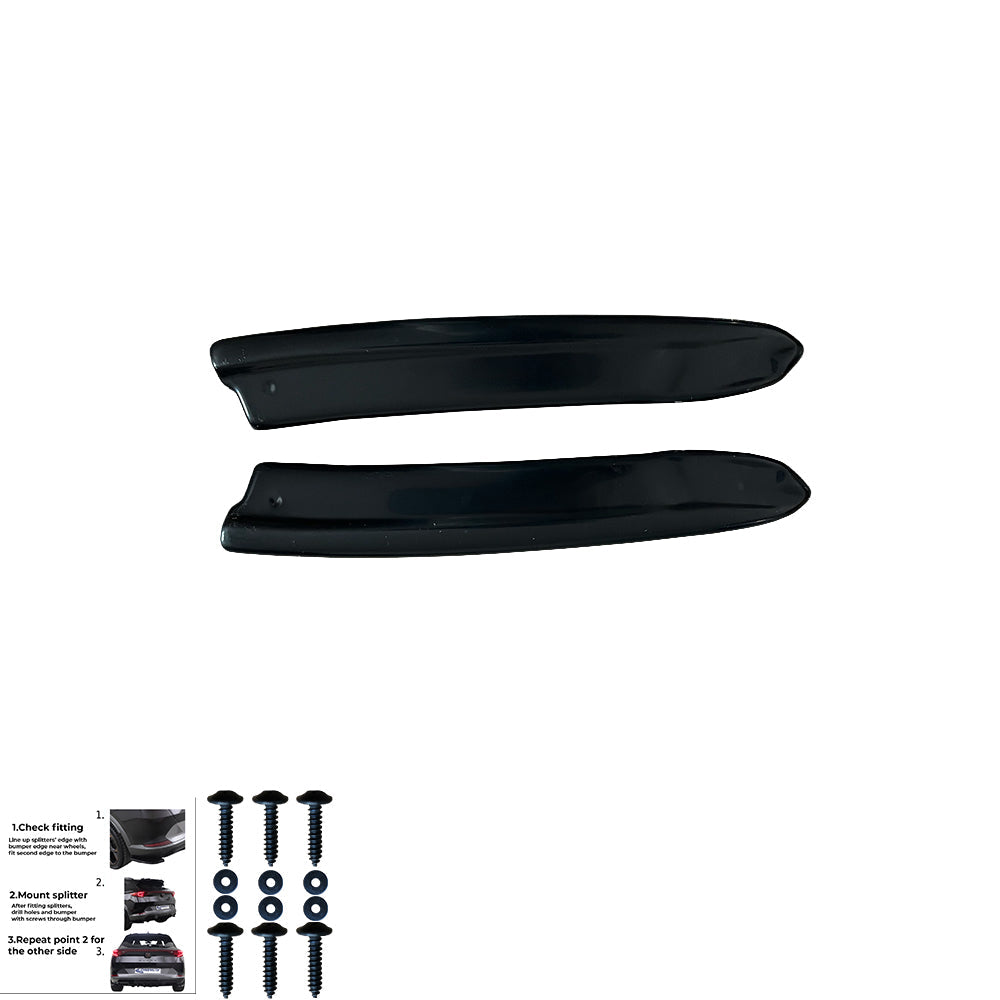 Rear Side Splitters Uyumlu SKODA Octavia RS MK4 2020+