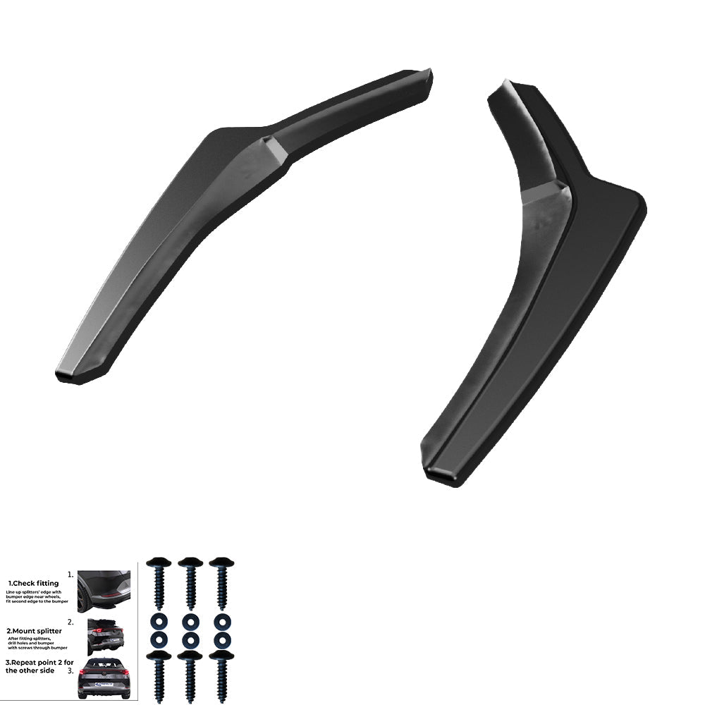 Rear Side Splitters Uyumlu BMW 1 Series F20 / F21 M-Power Makyajlı Kasa 2015-2019