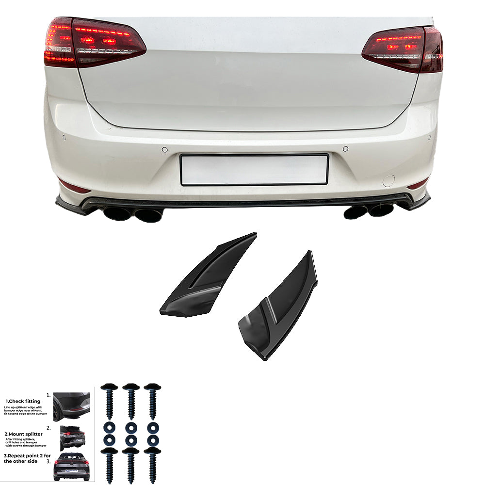 Rear Side Splitters Uyumlu VW VOLKSWAGEN Golf MK7 R 2013-2016