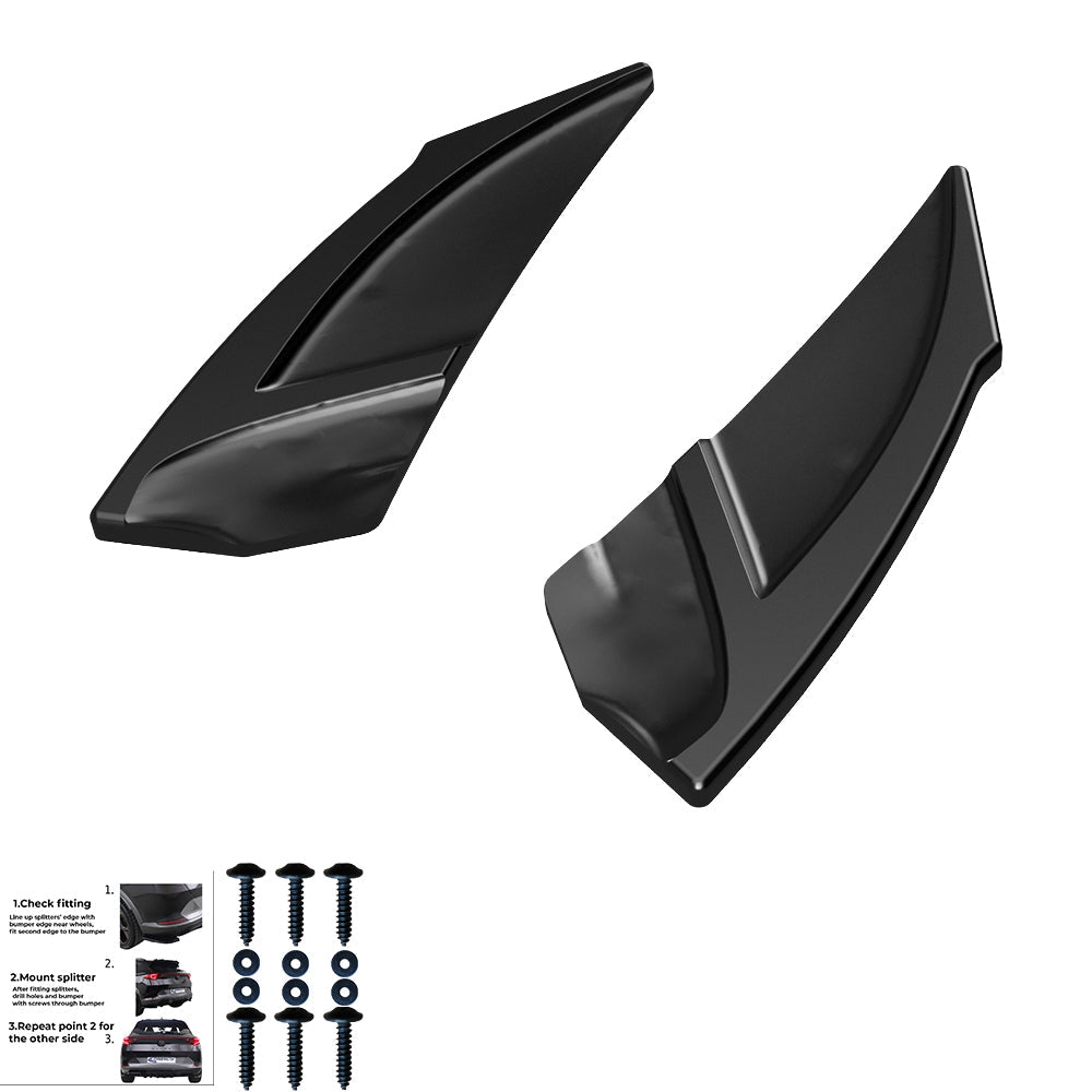 Rear Side Splitters Uyumlu VW VOLKSWAGEN Golf MK7 R 2013-2016
