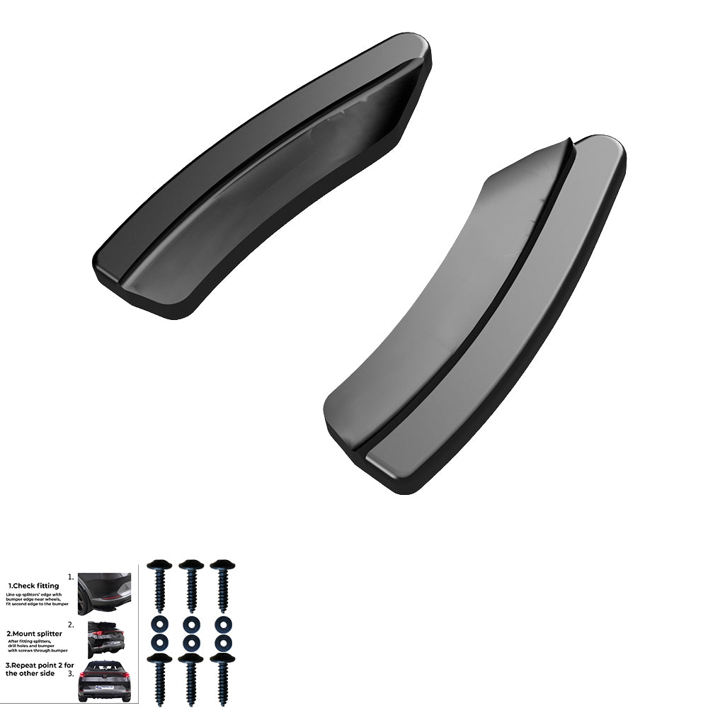 Rear Side Splitters Uyumlu VW VOLKSWAGEN Golf MK7.5 R 2017-2020