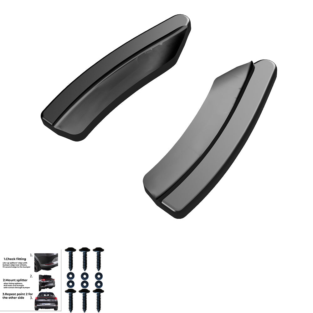 Rear Side Splitters Uyumlu VW VOLKSWAGEN Golf MK7.5 R 2017-2020