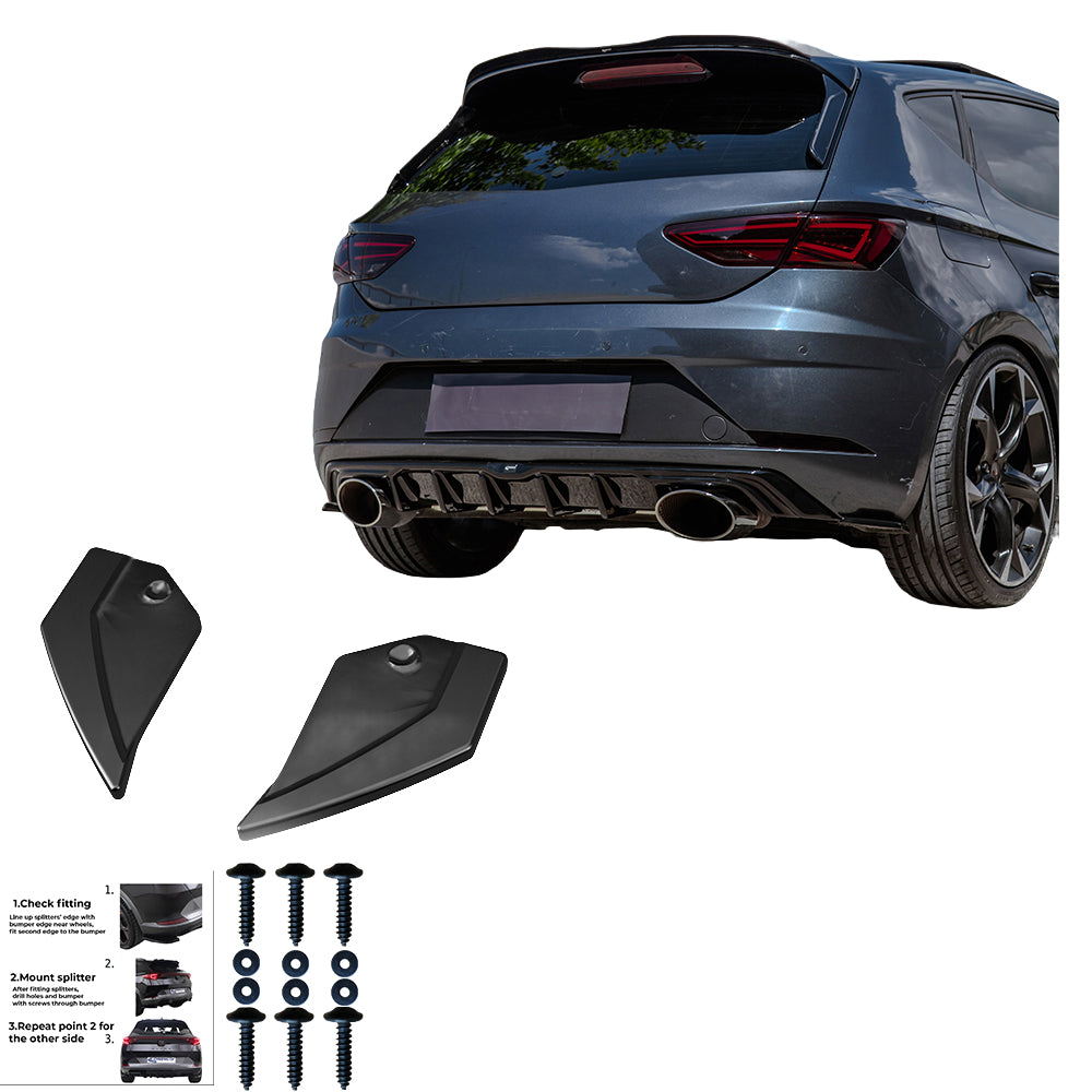 Rear Side Splitters Uyumlu SEAT Leon FR MK3 2012-2016