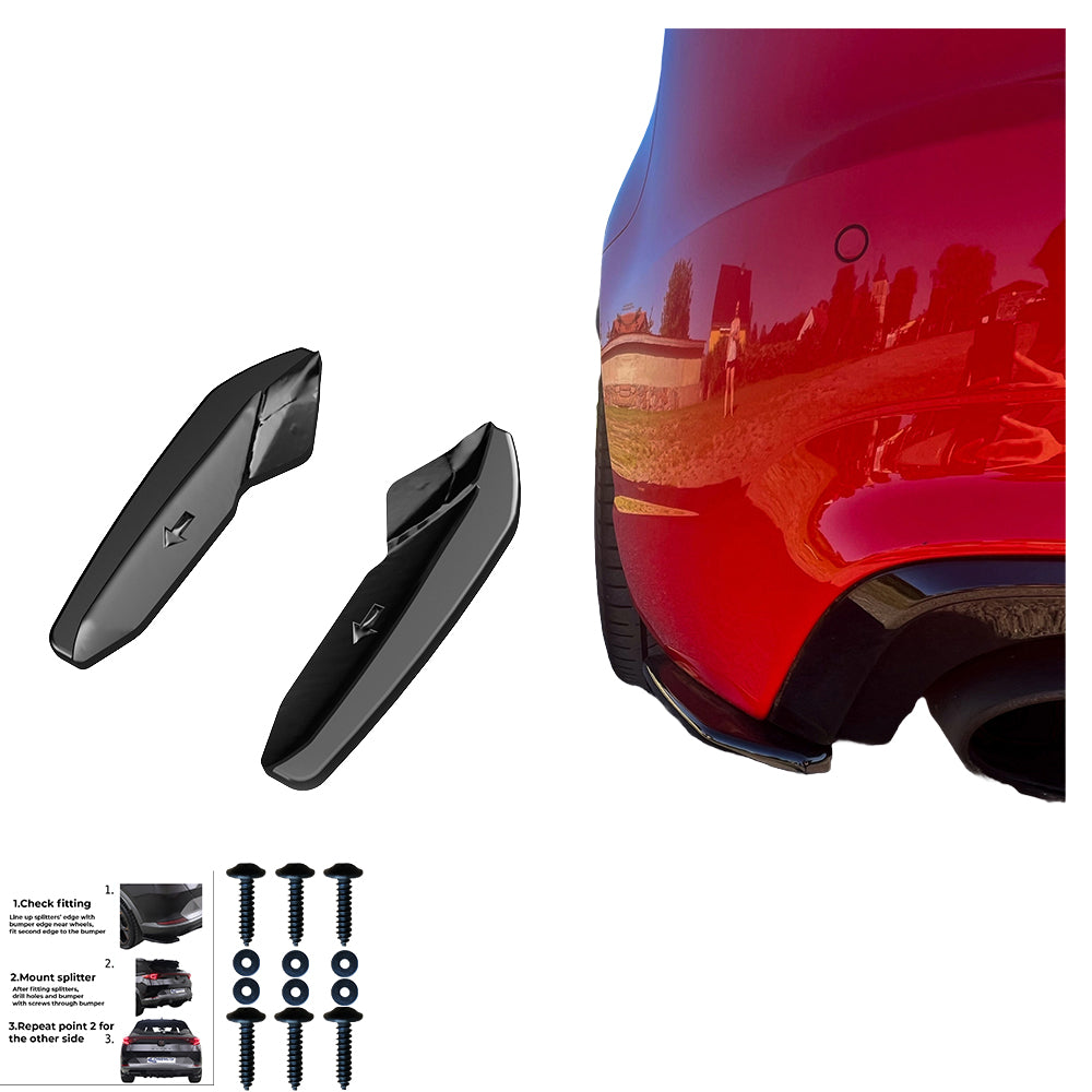 Rear Side Splitters Uyumlu AUDI RS3 8V Sportback 2015-2016