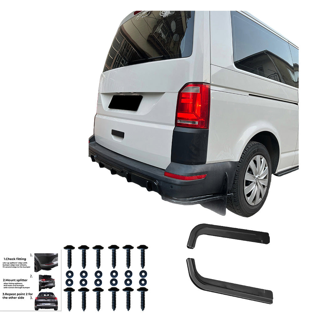 Rear Side Splitters Uyumlu VW VOLKSWAGEN Transporter T6 / T6.1 2015-2021