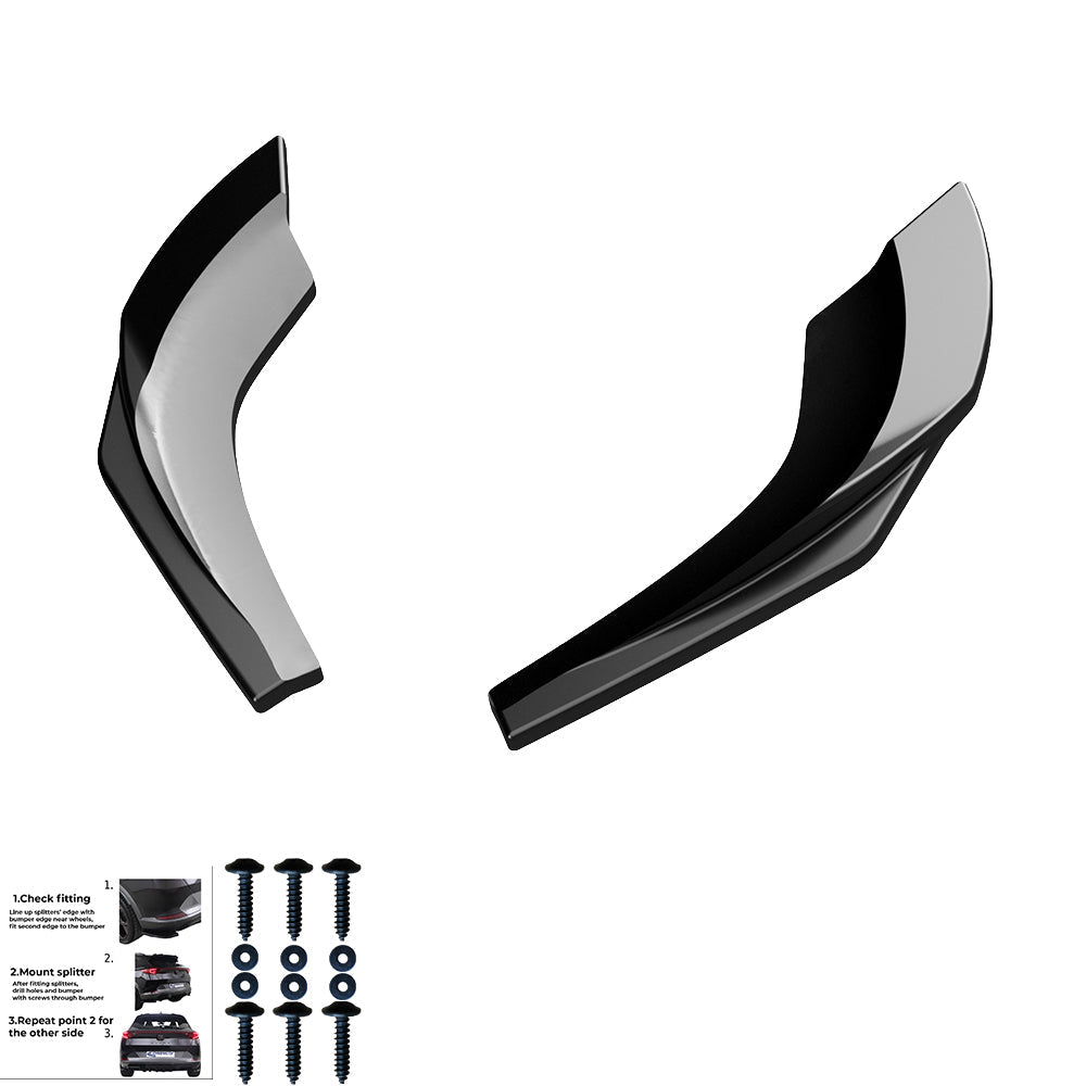 Rear Side Splitters Uyumlu AUDI A3 8Y Sedan / Sportback 2020-2024
