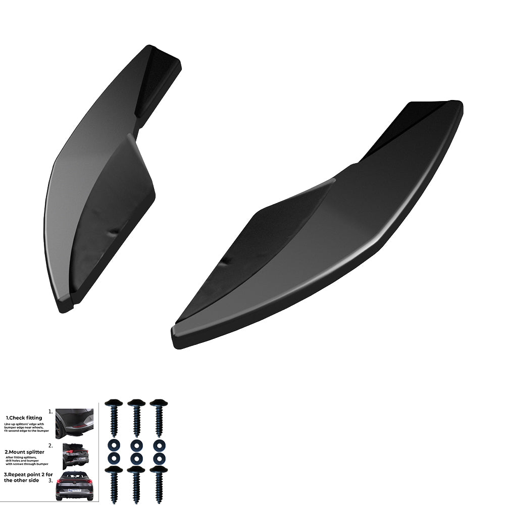 Rear Side Splitters Uyumlu VW VOLKSWAGEN Golf MK7 R 2013-2016 v2