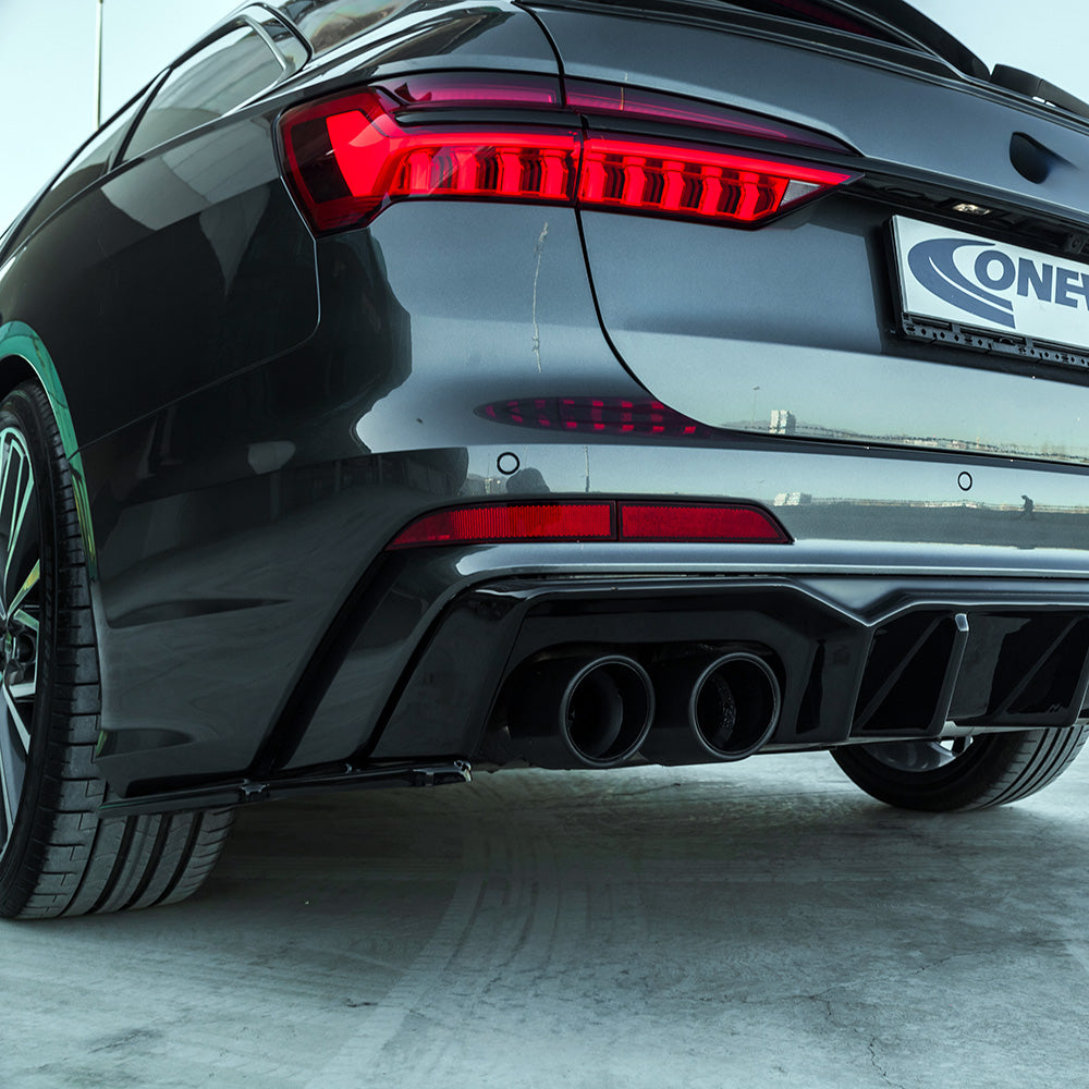 Rear Side Splitters Uyumlu AUDI S6 C8 / C8 Makyajlı Kasa (Sedan-Avant) 2019+