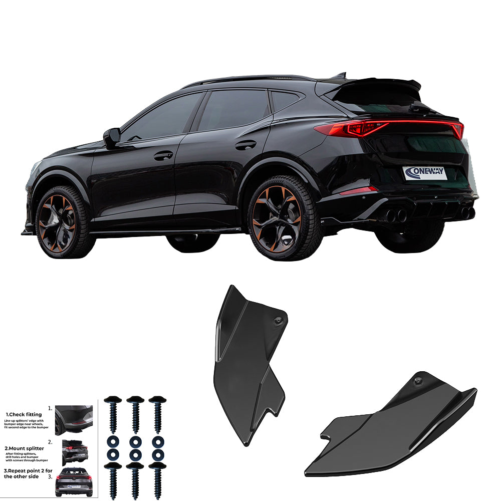 Rear Side Splitters Uyumlu CUPRA Formentor 2020+ v2
