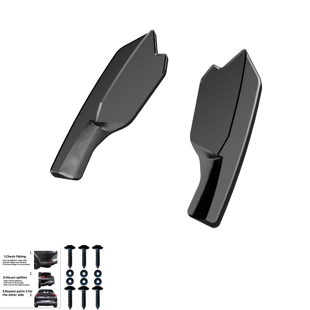 Rear Side Splitters Uyumlu VW VOLKSWAGEN Golf R MK8 2020+