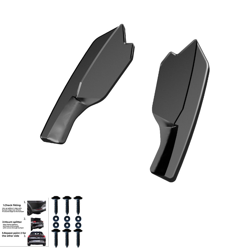 Rear Side Splitters Uyumlu VW VOLKSWAGEN Golf R MK8 2020+