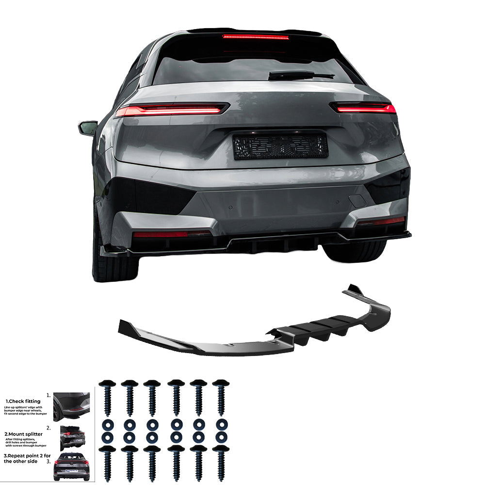 Rear Center Splitter Uyumlu BMW iX M-Pack i20 2021+