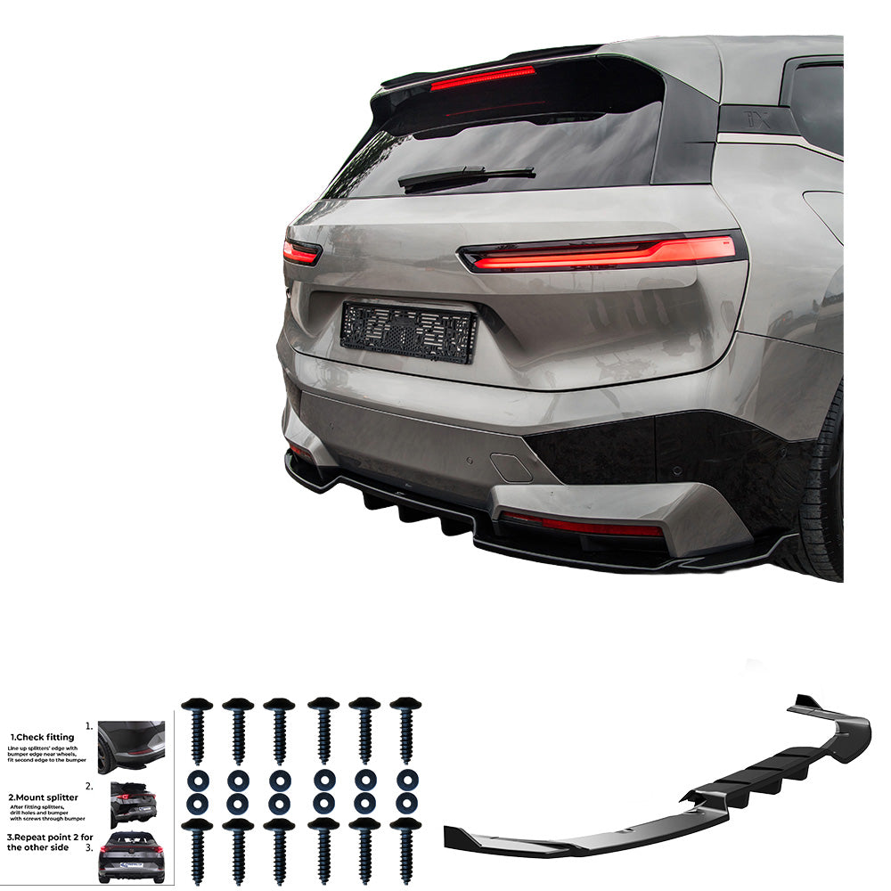 Rear Center Splitter Uyumlu BMW iX M-Pack i20 2021+