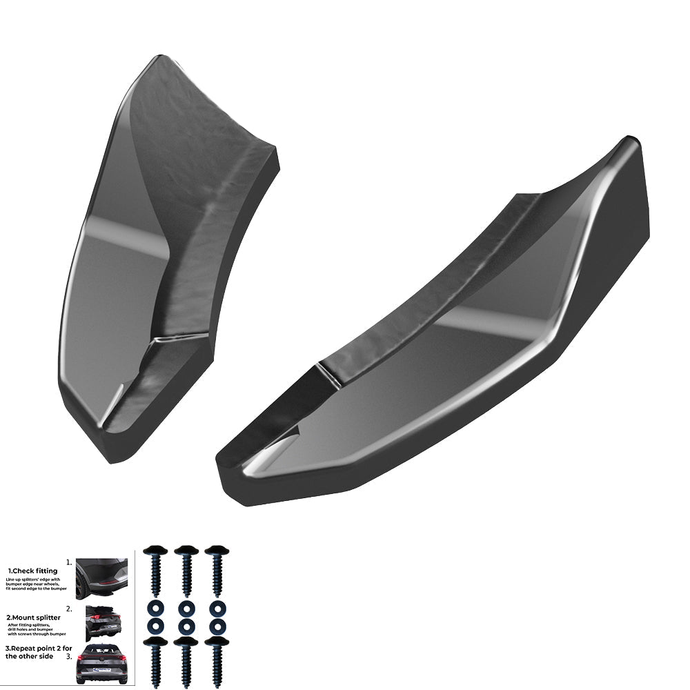 Rear Side Splitters Uyumlu FORD Fiesta ST MK8 2017+