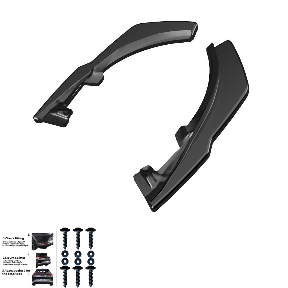 Rear Side Splitters Uyumlu VW VOLKSWAGEN Tiguan MK2 Standart / R-Line 2015-2020