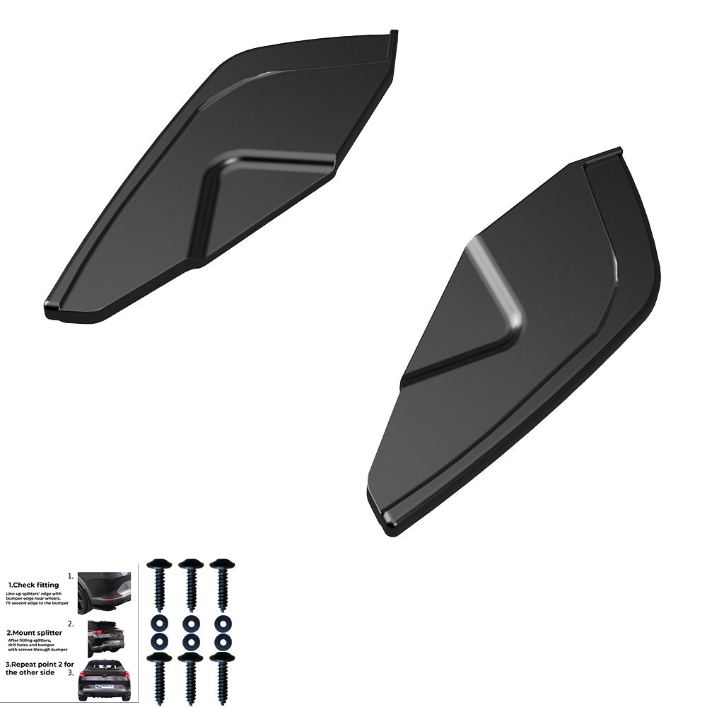 Rear Side Splitters Uyumlu VW VOLKSWAGEN Golf MK8 GTI 2020+