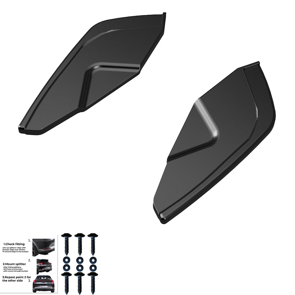 Rear Side Splitters Uyumlu VW VOLKSWAGEN Golf MK8 GTI 2020+