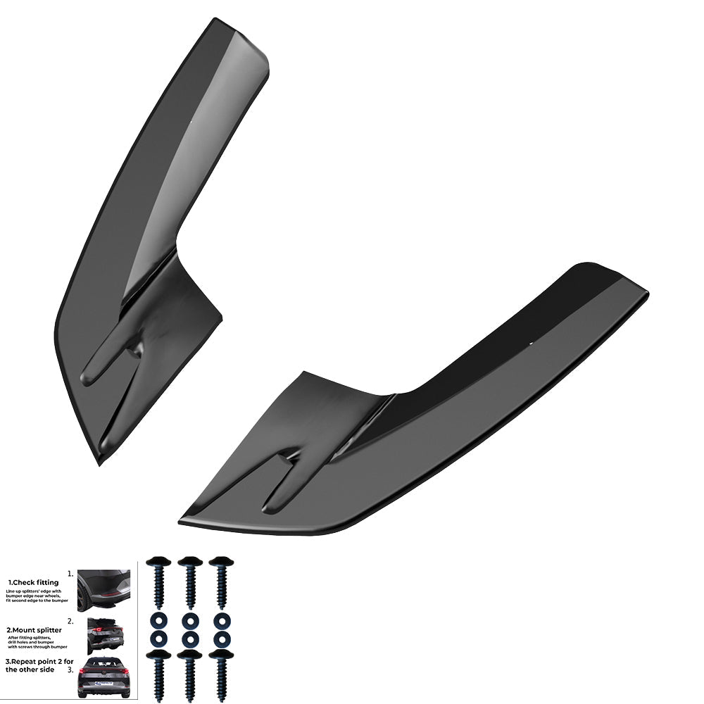 Rear Side Splitters Uyumlu AUDI S3 8V Sedan 2013-2016