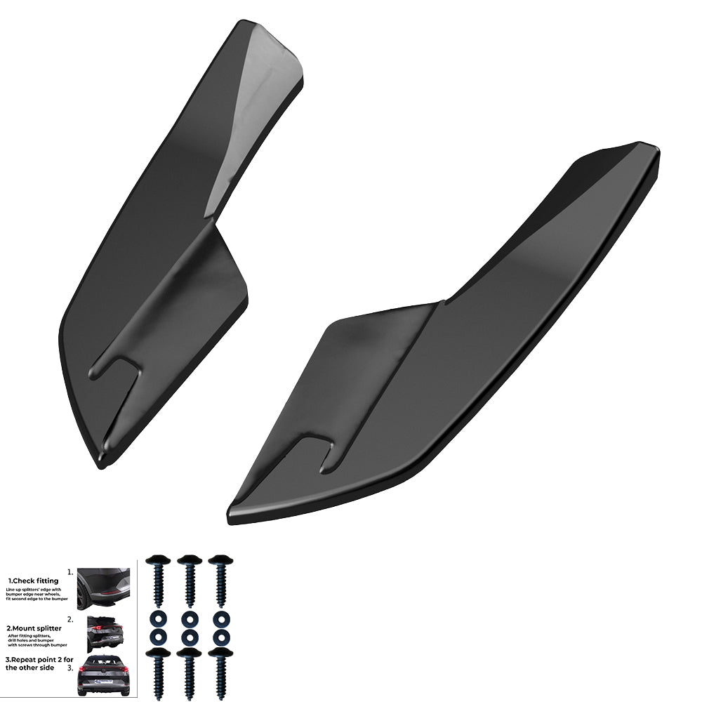 Rear Side Splitters Uyumlu AUDI S3 8V Sedan 2013-2016 v2