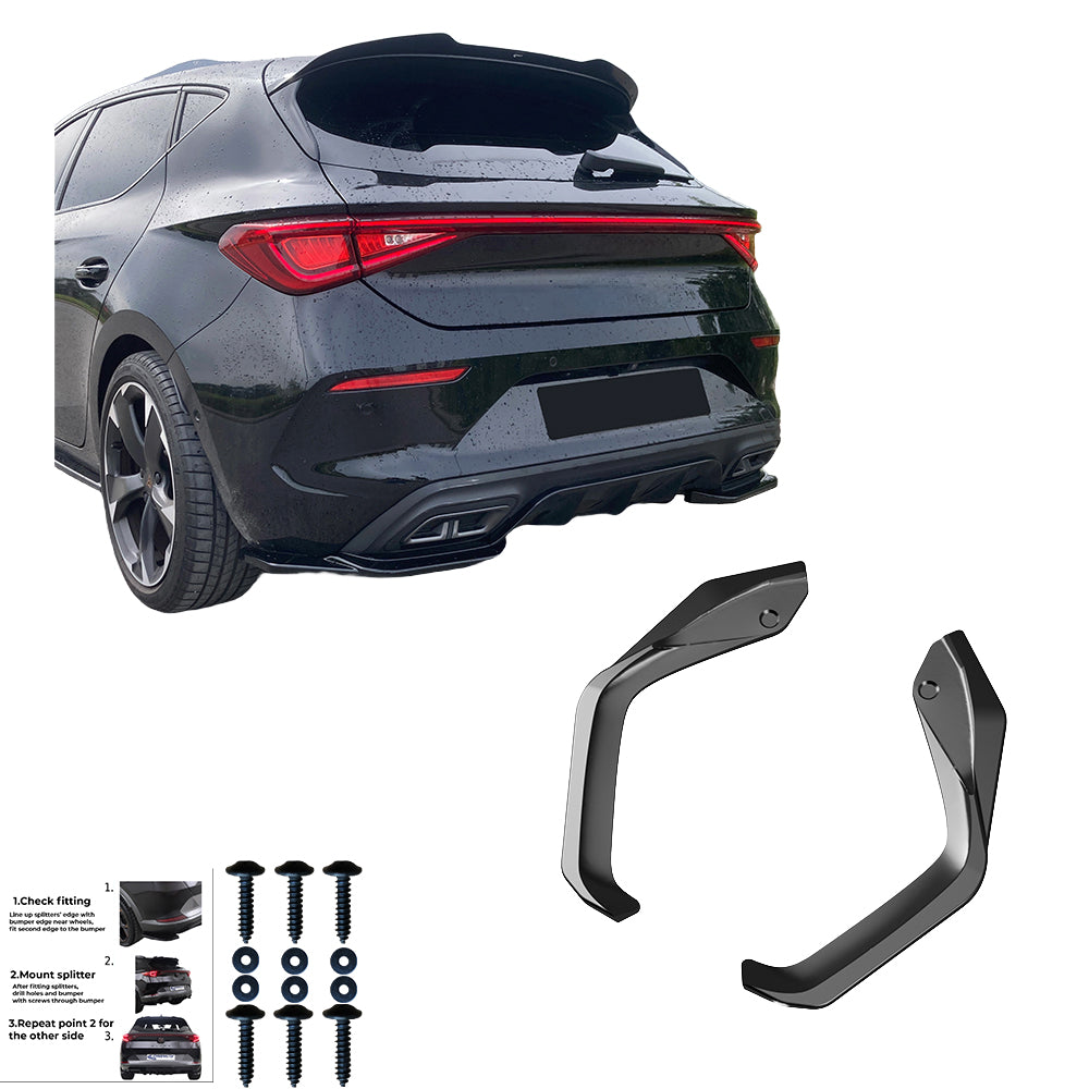 Rear Side Splitters Uyumlu CUPRA Leon 2020+ v2