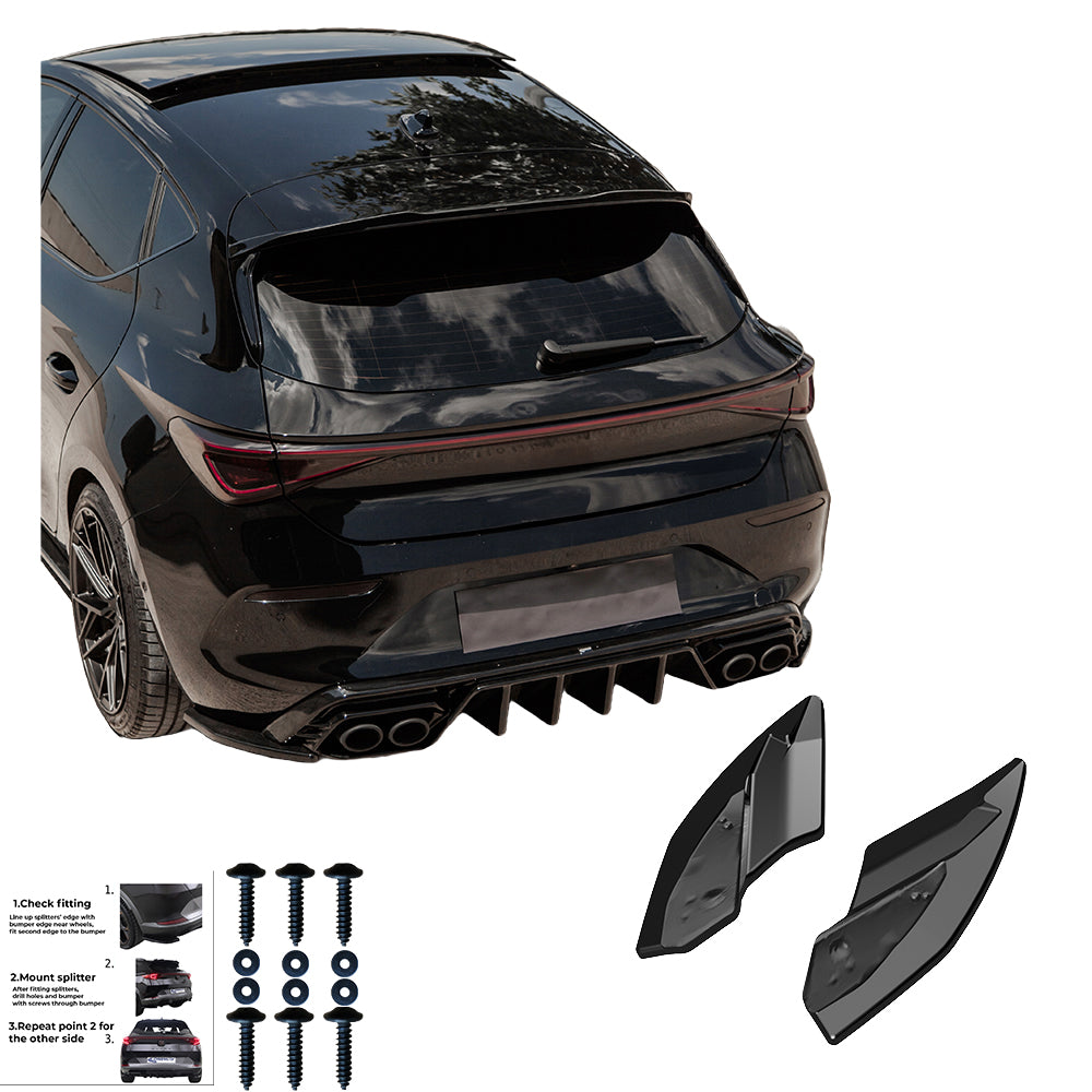 Rear Side Splitters Uyumlu CUPRA Leon 2020+ v3