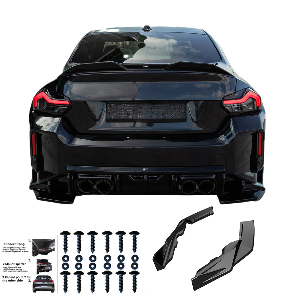 Rear Side Splitters Uyumlu BMW M2 G87 2023+
