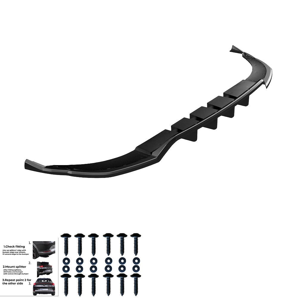 Rear Center Splitter Uyumlu AUDI Q8 S-Line MK1 2018-2023