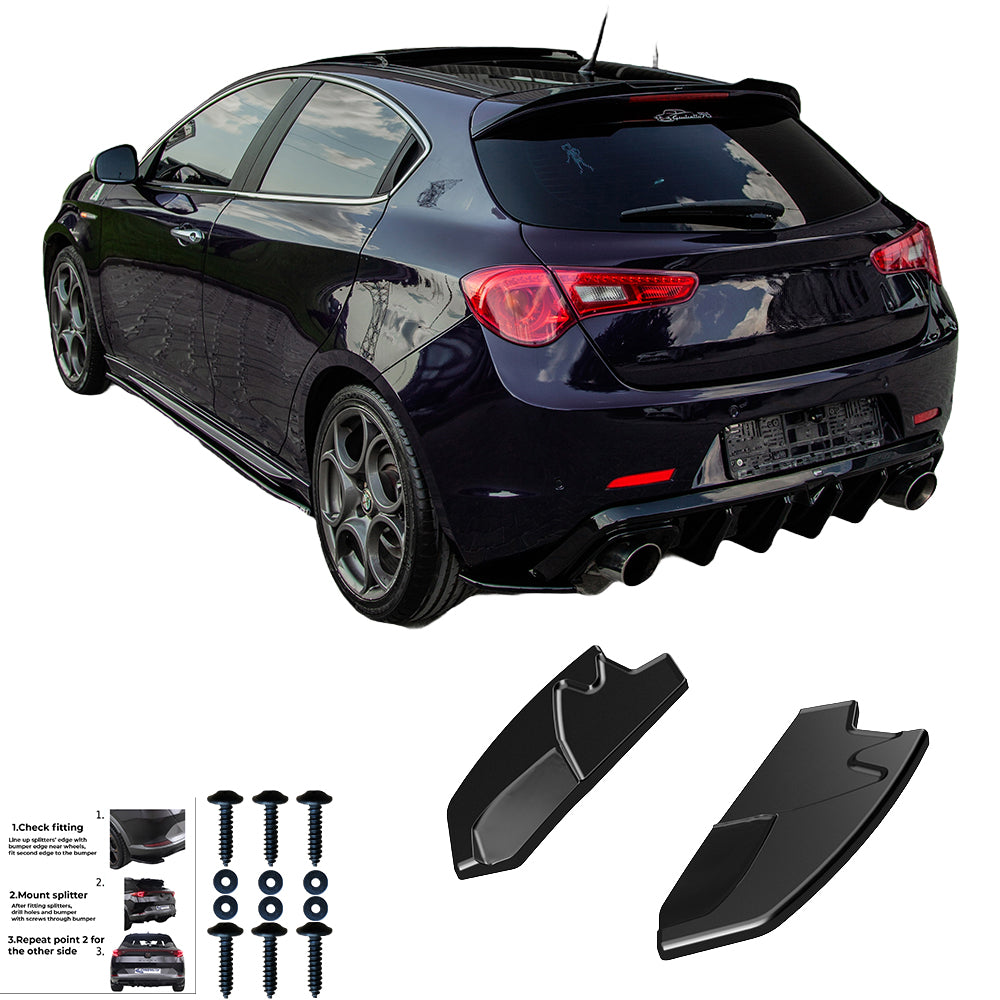Rear Side Splitters Uyumlu ALFA ROMEO Giulietta 2010-2020