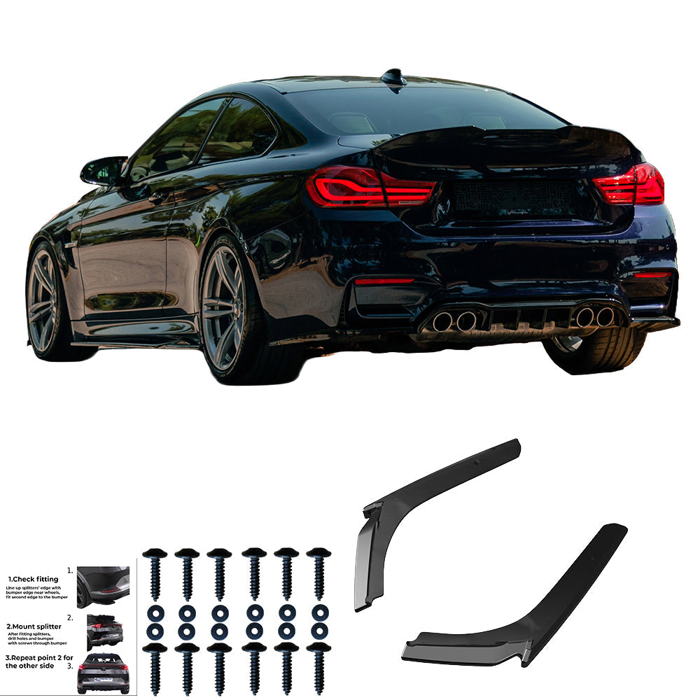 Rear Side Splitters Uyumlu BMW M4 F82 2014-2021